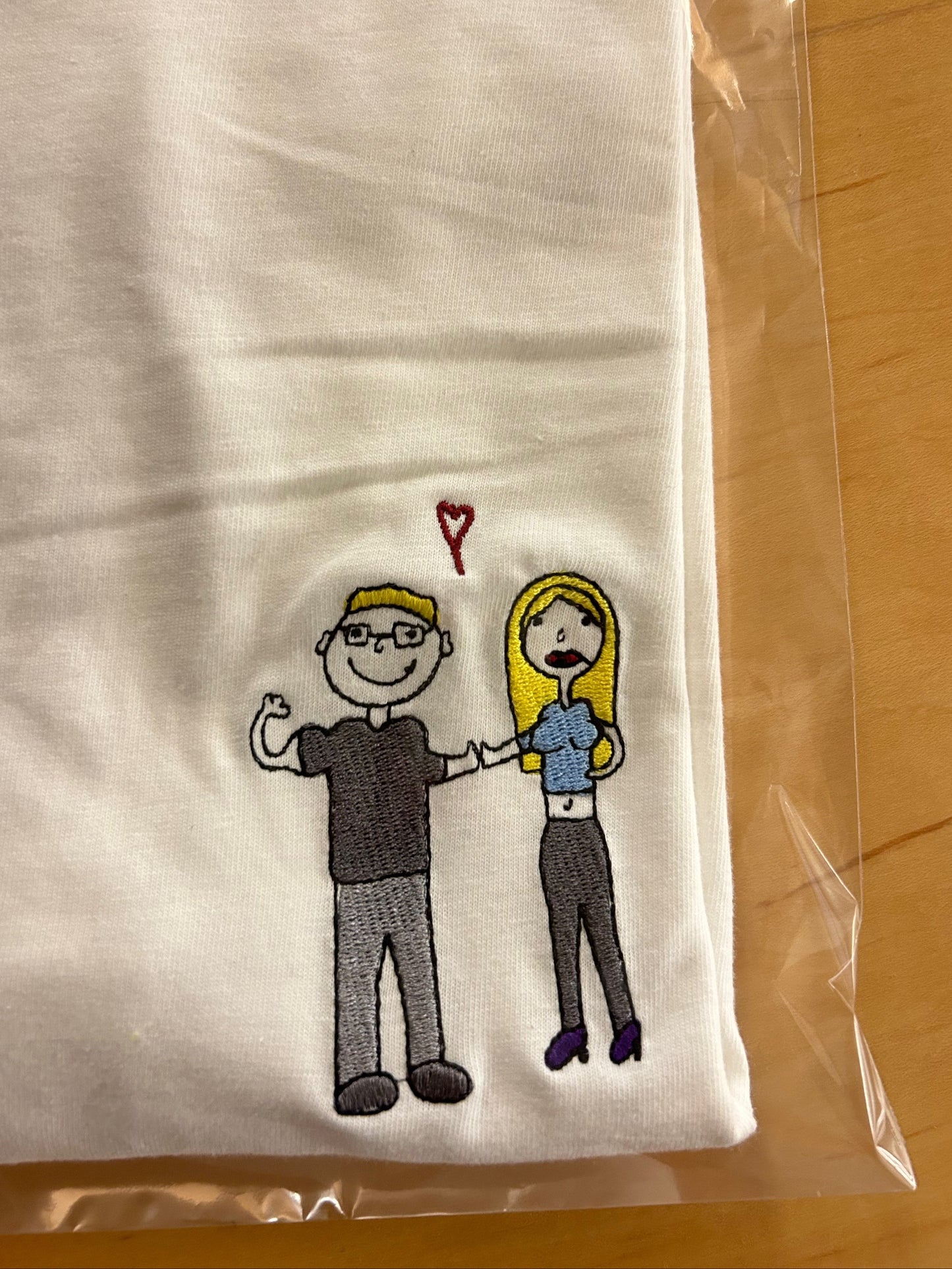 Bluza z haftowanym rysunkiem dziecka