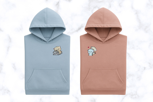 Komplet bluz- matching ( zakochane kotki )