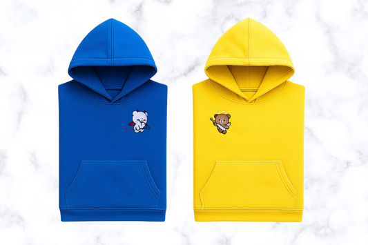 Komplet bluz- matching (misie aniołek i diabełek)