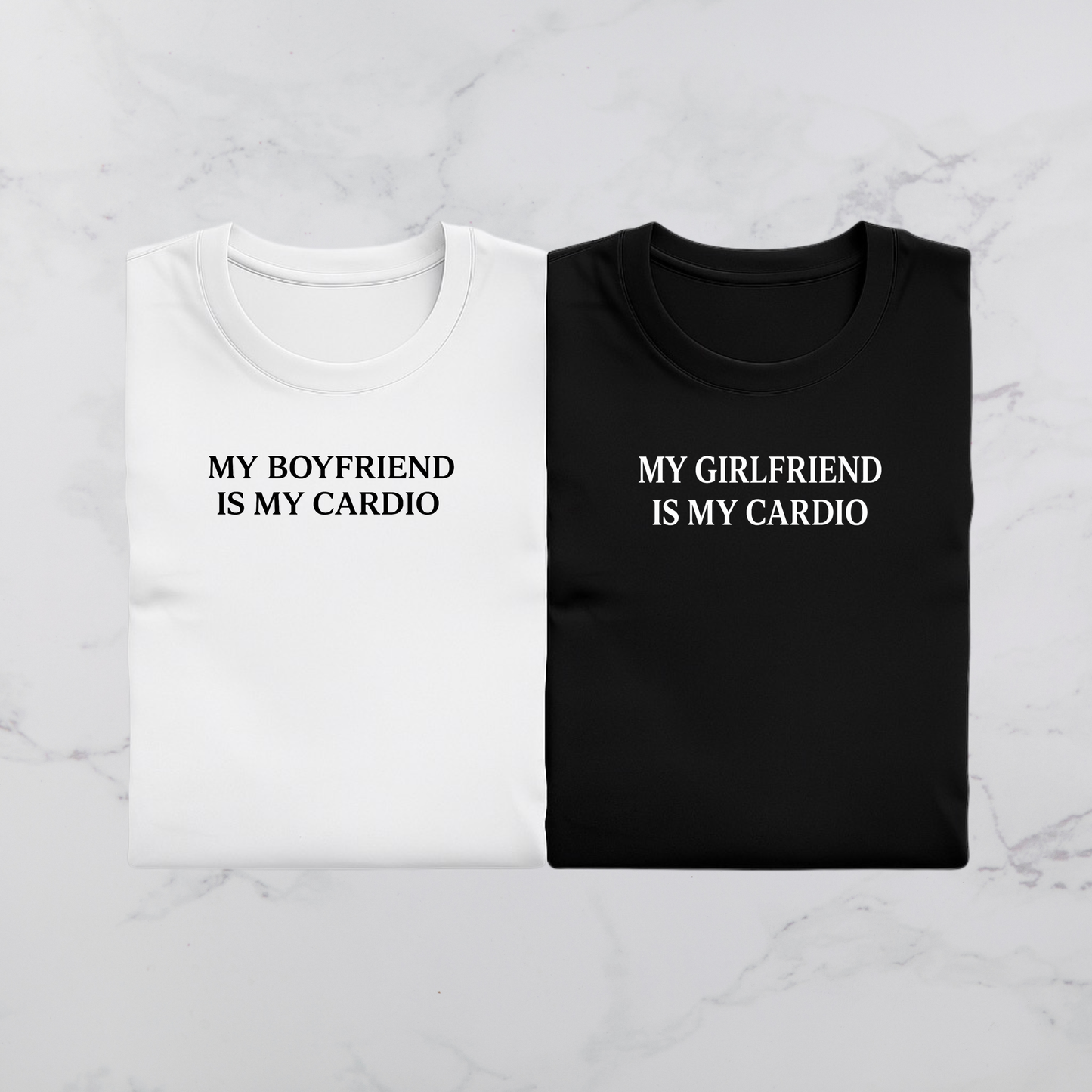 Komplet koszulek - my boyfriend/girlfriend is my cardio