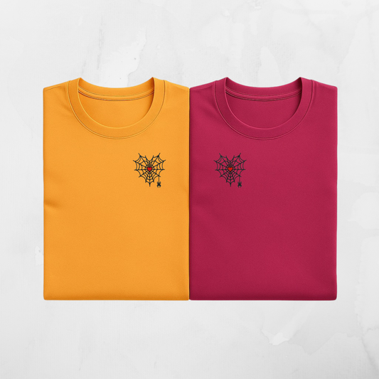 Komplet koszulek - matching (Pajęcza sieć z sercem)