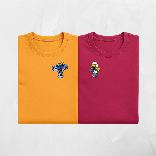 Komplet koszulek - matching (Smerfy)