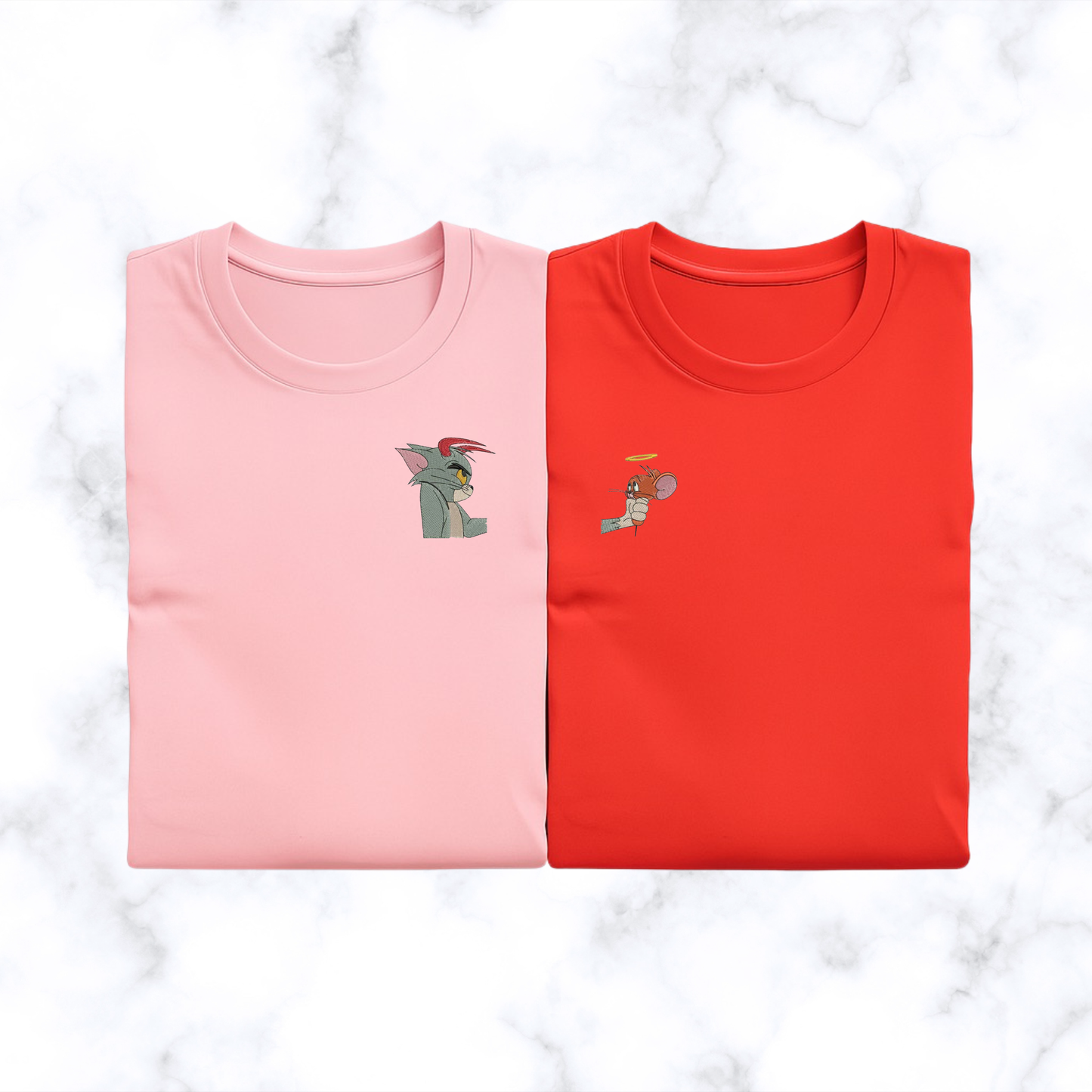 Komplet koszulek - matching ( inspirowane Tom i Jerry)