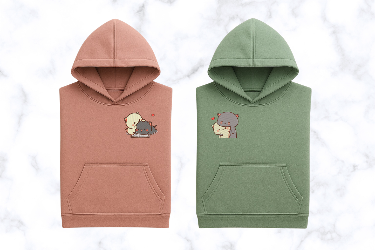 Komplet bluz- matching ( zakochane kotki v2)