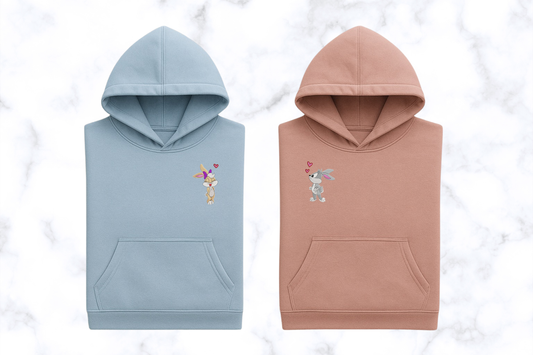 Komplet bluz - matching (zakochane króliki)