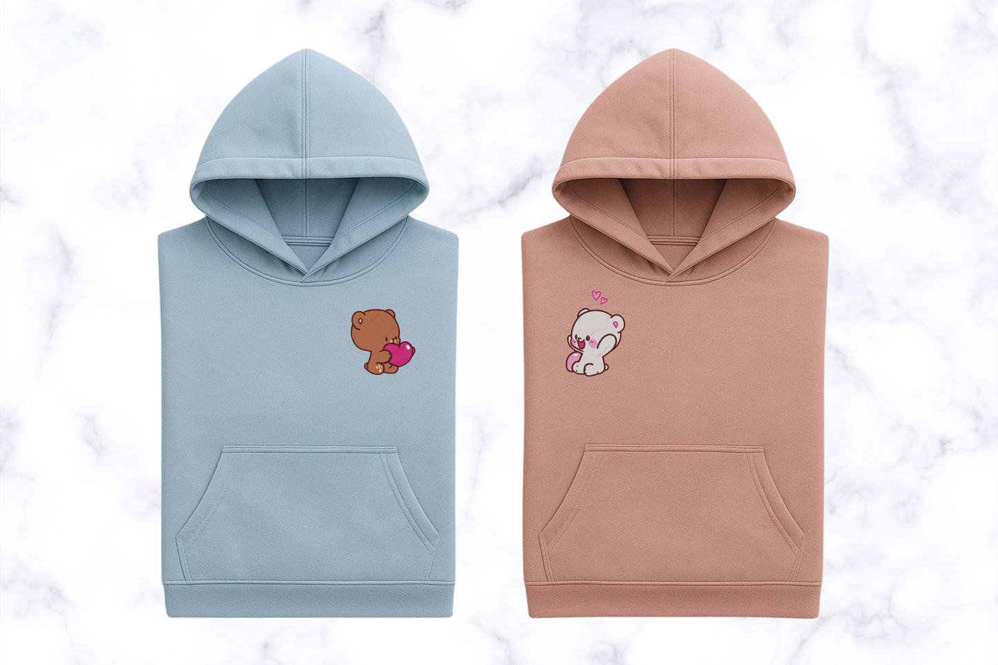 Komplet bluz- matching ( zakochane misie)