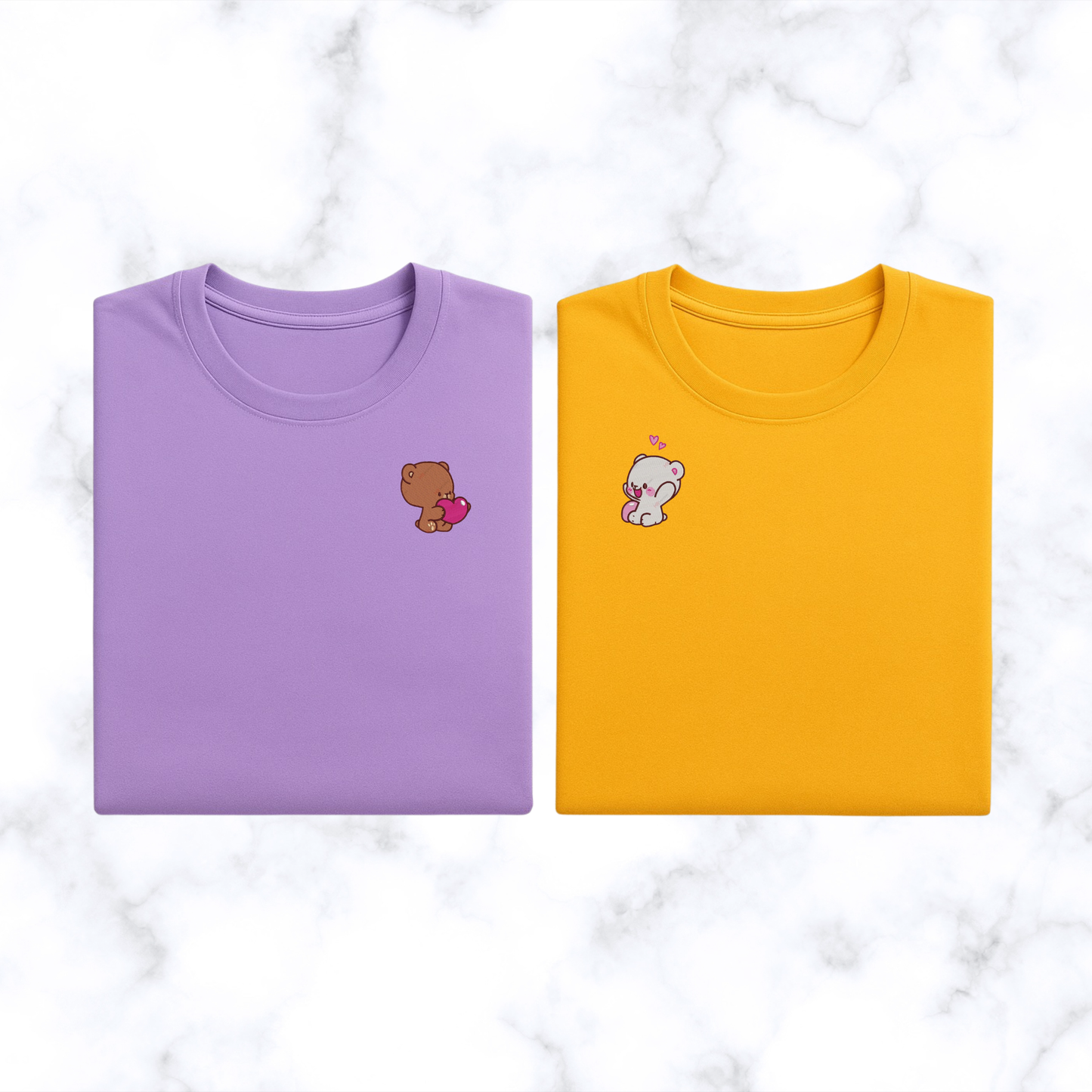 Komplet koszulek - matching ( zakochane misie)