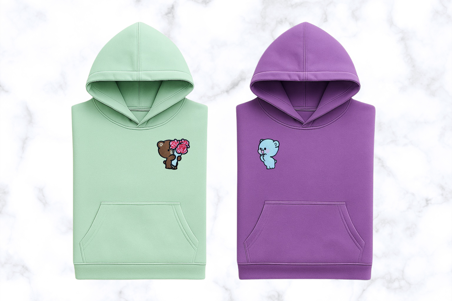 Komplet bluz- matching ( zakochane misie v3 )