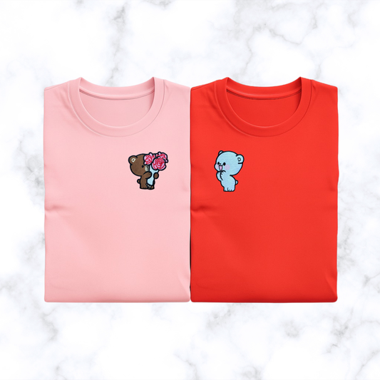 Komplet koszulek - matching ( zakochane misie v3 )