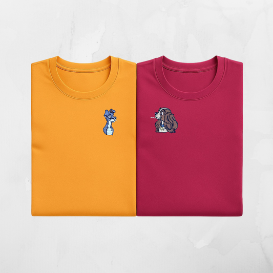 Komplet koszulek - matching (zakochane psy)